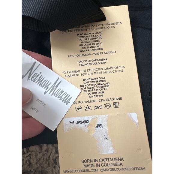 Maygel Coronel Black One-Shoulder Cutout Style Bikini Set NWT Size 10 - Picture 13 of 15